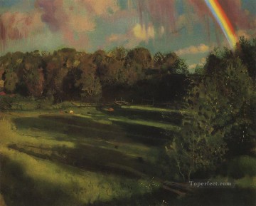 Sombras nocturnas 1917 Konstantin Somov bosques árboles paisaje Pinturas al óleo